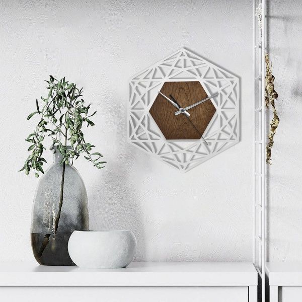 Часы настенные Ginza 480x480 мм белый/палисандр Moku