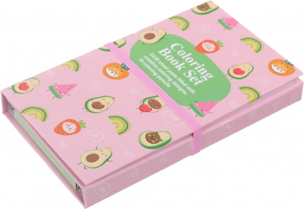 Набор раскраска Avocado и карандаши цветные 10 шт 