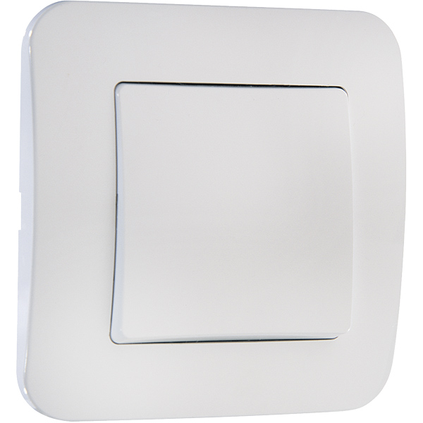 Вимикач одноклавішний Makel Lillium Natural без підсвітки 10 А 250В білий 55001