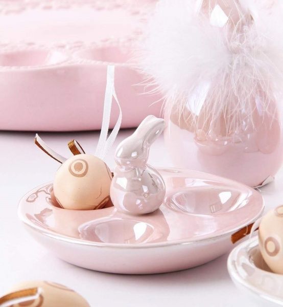 Блюдо для яиц Розовый зайчонок 12 см 947-032 Lefard 