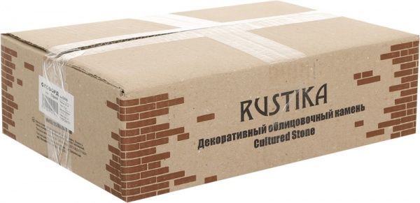 Плитка гіпсова пряма RUSTIKA Оксфорд сірий 0,7 кв.м