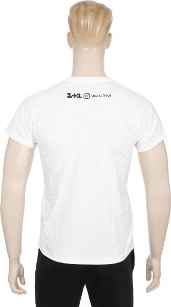 Футболка #ШКОЛА р.170 білий із малюнком 