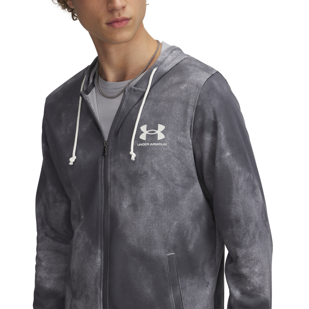 Джемпер Under Armour Rival Terry AOP FZ Q1 1390139-025 р.S-M серый