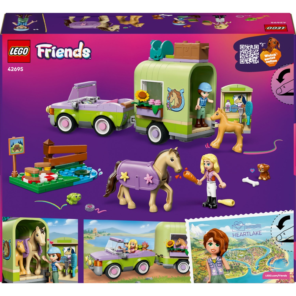 Конструктор LEGO Friends Прицеп для коня и жеребенка 42695