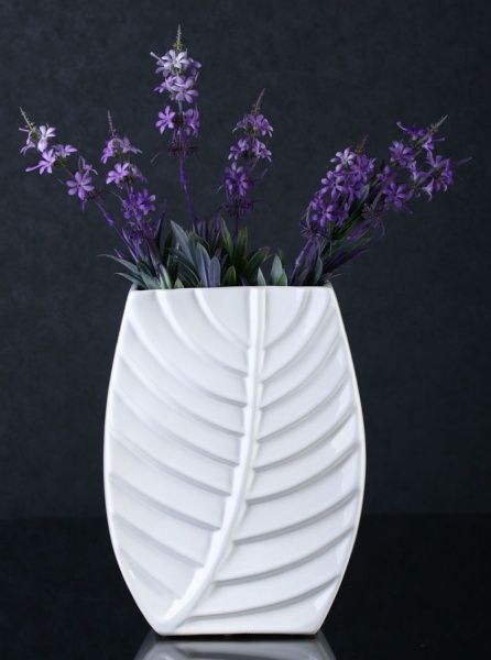 Ваза Флора Лист магнолії 2901-28,5 біла Eterna