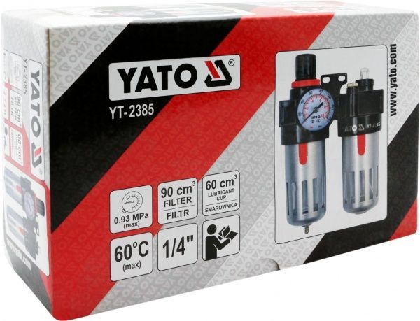 Блок підготовки повітря з манометром YATO   YT-2385