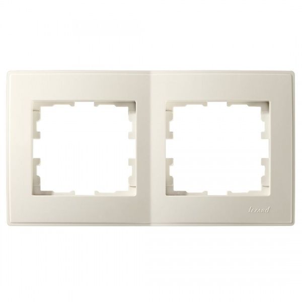 Рамка двухместная Lezard Lesya горизонтальная кремовый 705-0300-147