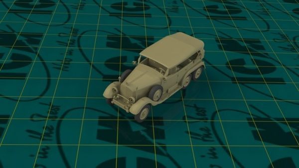 Сборная модель ICM немецкий штабной автомобиль второй мировой войны G4 (производства 1935) (с м 