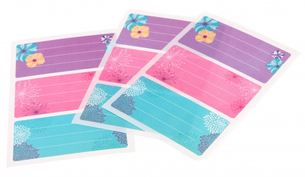 Етикетки Nota Bene на зошит Flower 3 шт. 