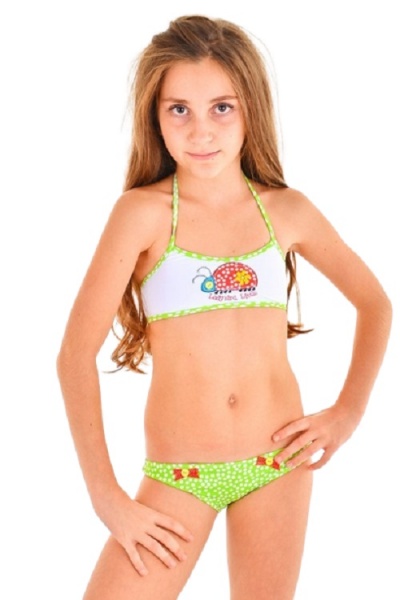 Купальник для девочек Della Lady Bird р.110 зеленый