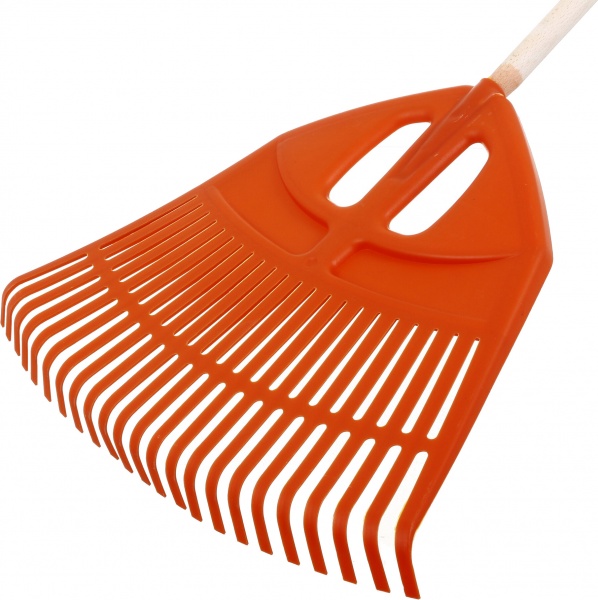 Граблі віялові пластинчасті з держаком №2