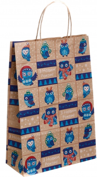 Пакет паперовий 34х23х10 см крафт