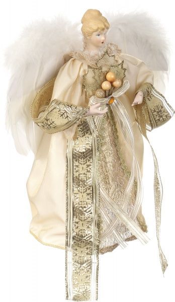 Мягкая игрушка Ангел текстильный серебряно-золотистый A1809A/B 30 см 