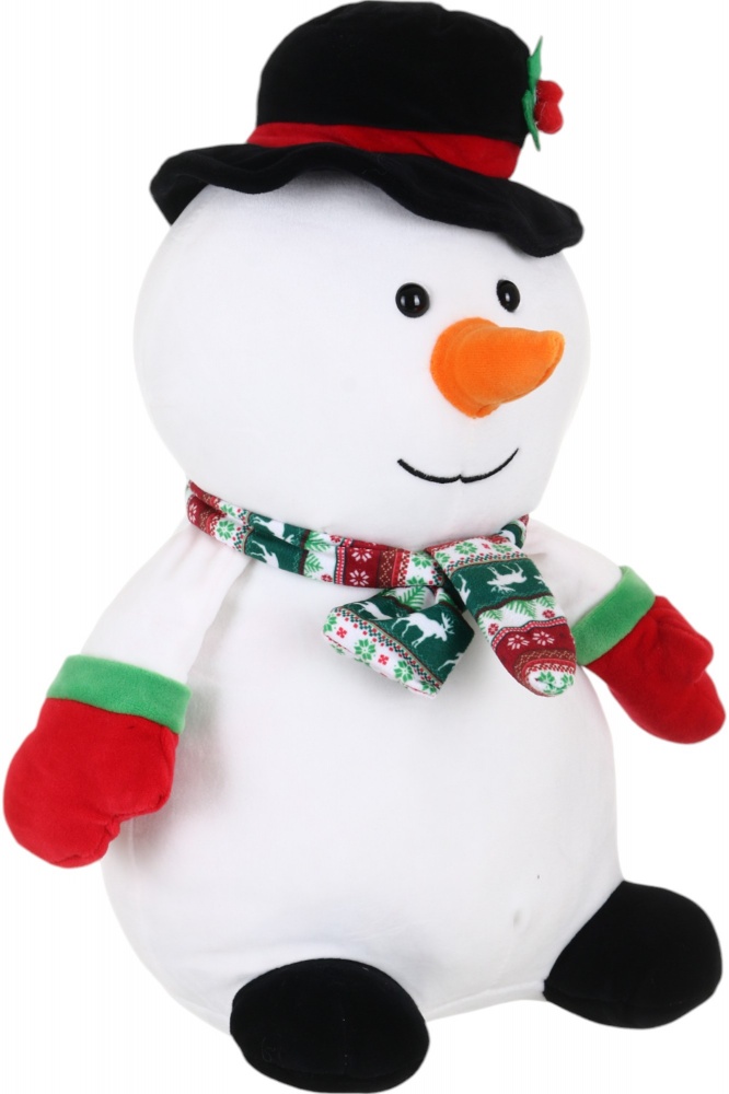 Мягкая игрушка HW Снеговик 38 см белый HF10746C 15'
