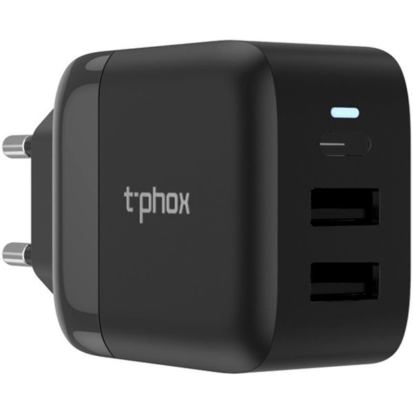 Зарядное устройство T-PHOX Classic 24W 1xTYPE-C + 2xUSB