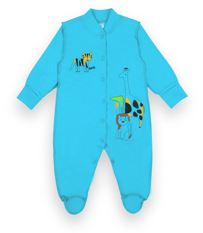 Комбінезон дитячий для хлопчика GABBI КВ-21-2 Сафарі кідс р.68 бірюзовий 12588