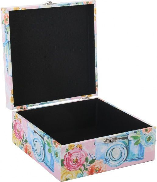 Шкатулка для украшений Розовая фотокамера 26x27x12 см