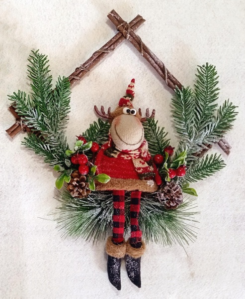 Декорация новогодняя YIKANG Лосик 210362 