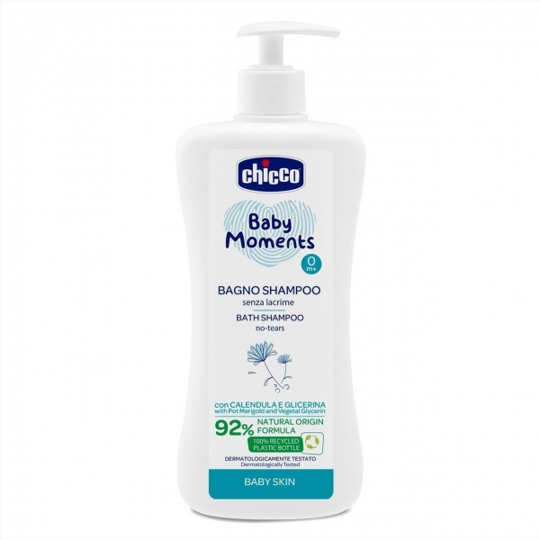 Шампунь 2 в 1 Chicco Baby Moments Без слез (10591.00) 500 мл