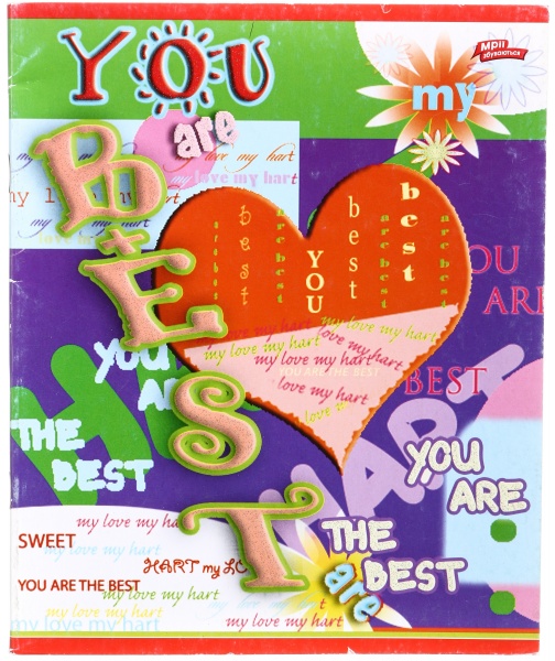 Тетрадь школьная с глитером 48 листов в клеточку в ассортименте Мечты сбываются