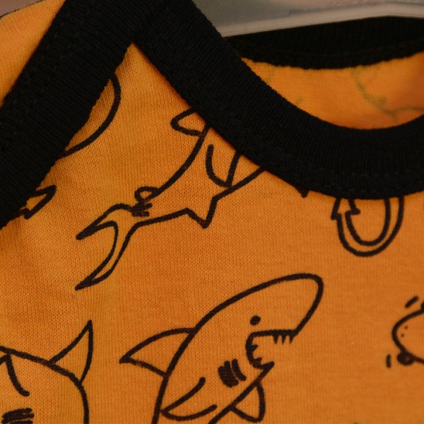 Боди детское унисекс Blanka Акулы р.80 желтый 12669 