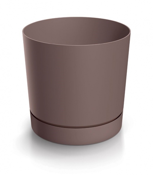 Горщик для квітів PRP Tubo P 150 мм з пiдставкою марсала круглий (66897-4985) 