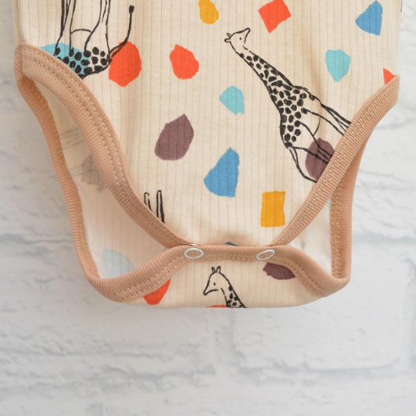 Боди детское для девочки Blanka Жирафы р.92 бежевый 110259 