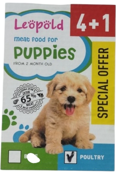 Консерва для щенков Мясной корм с птицей 4 + 1 шт. 85 г