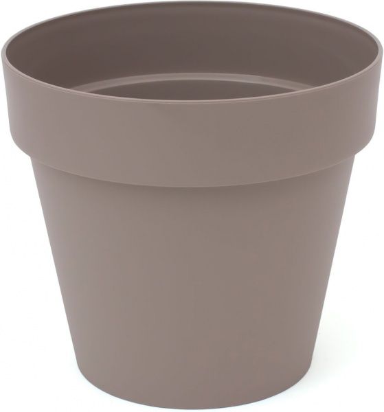 Горщик пластиковий Prosperplast Cube круглий 12л капучино (76952-7502) 