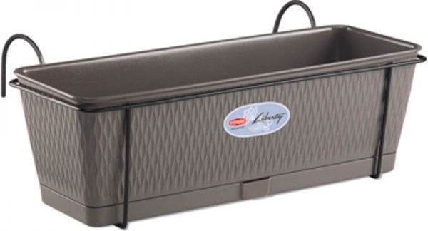 Ящик балконний Stefanplast Liberty прямокутний 9л сірий (87514) 