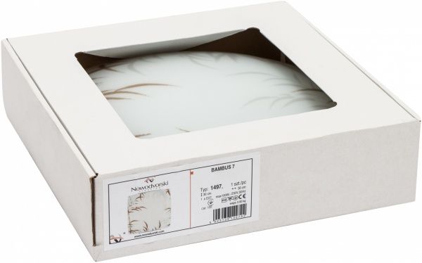 Світильник настінно-стельовий Nowodvorski Bambus 7 1x100 Вт E27 бежевийз малюнком 