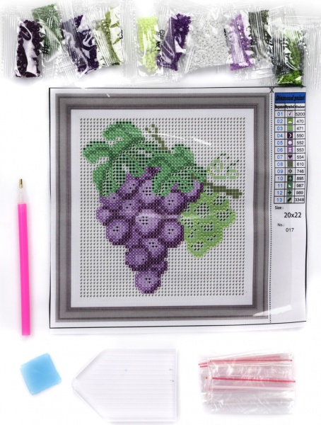 Картина стразами Виноградна лоза Діамантові ручки 