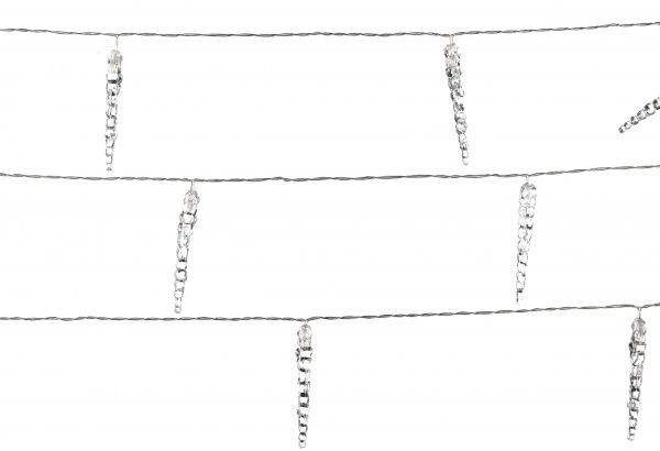 Электрогирлянда линейная внутренняя встроенный светодиод (LED) 20 ламп 5,7м Сосульки синие ILD020B-AY/IC