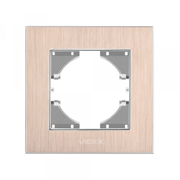 Рамка одноместная Videx Binera горизонтальная медный VF-BNFRA1H-CP