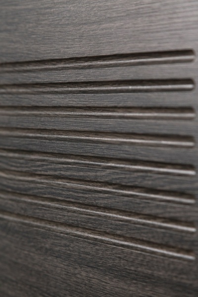 Двері вхідні Revolut Doors В-83 модель 184 венге сірий горизонт / білий 2050x950 мм ліві