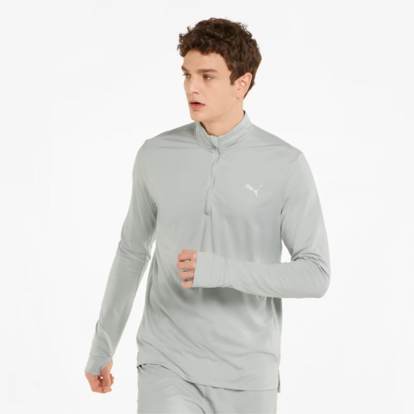Футболка Puma RUN FAV 1 4 ZIP 52021119 р.M серый