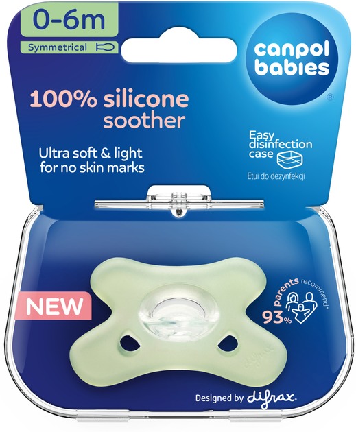 Пустышка симметричная Canpol Babies зеленая (5901691883079)