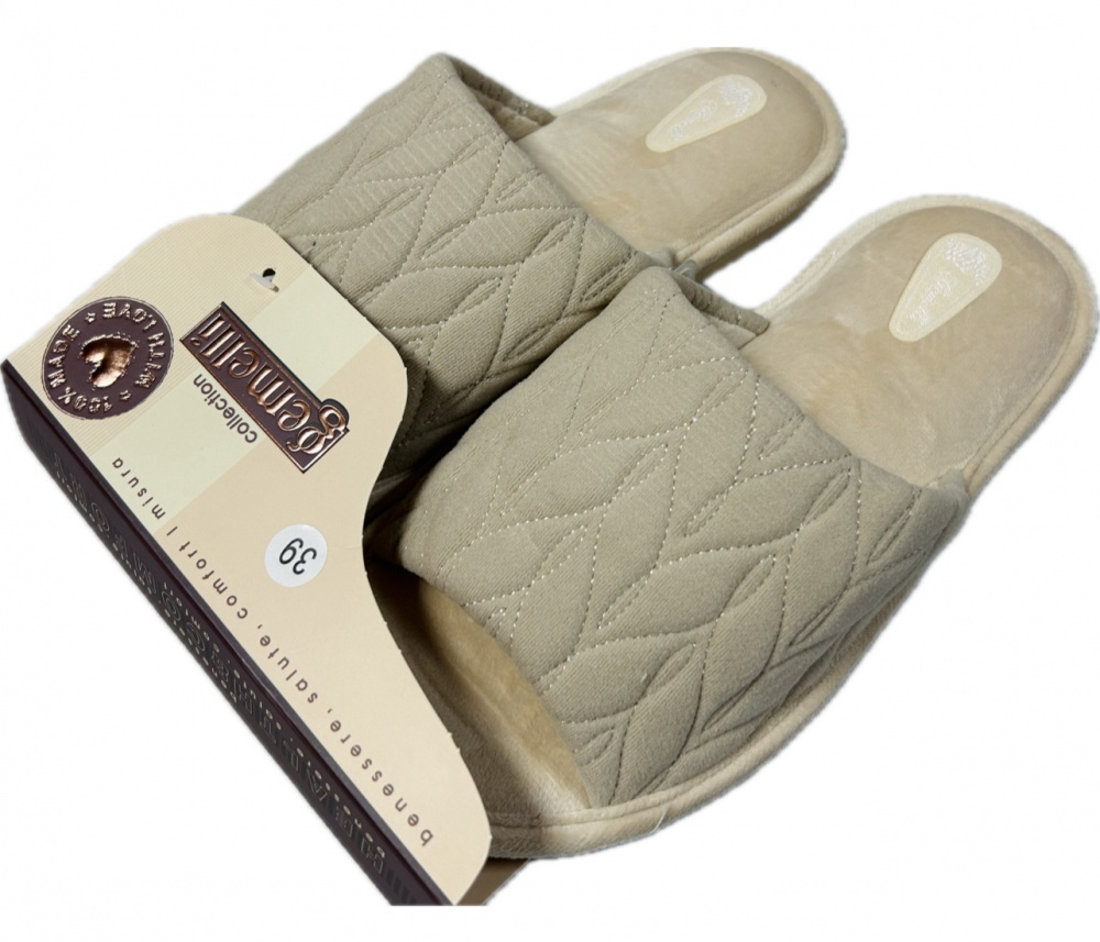 Капці домашні Gemelli Листочок 1 р.40 бежевий