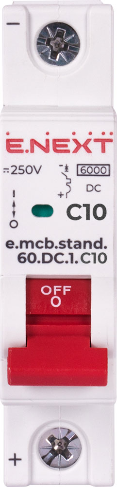 Автоматический выключатель E.NEXT e.mcb.stand.60.DC.1.C10 s081005