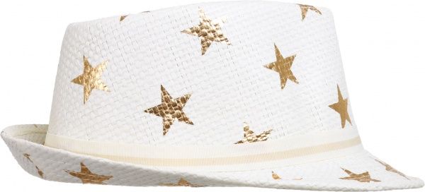 Капелюх Golden stars білий