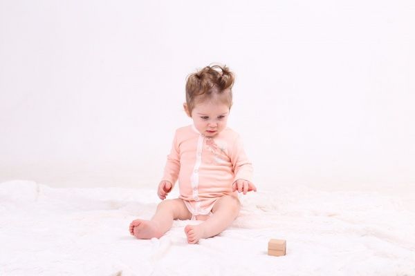 Боди детское Sasha р.56 персиковый 4157/5 