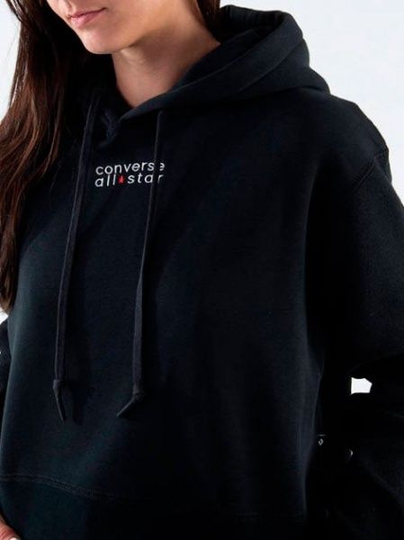 Джемпер Converse ALL STAR PULLOVER HOODIE BLACK 10019800-001 р. S черный