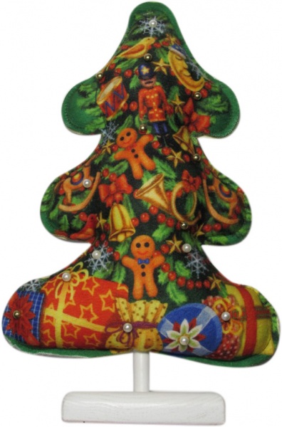 Прикраса новорічна на підставці Ялинка пряники з перлинами 30 см 