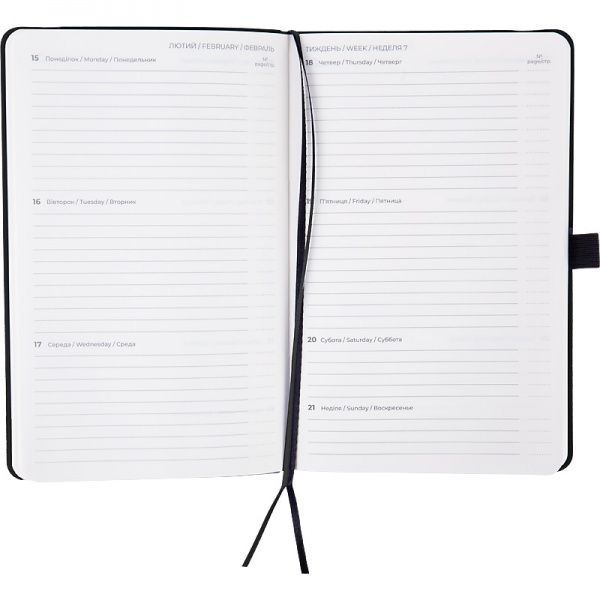 Щотижневик 2021 Partner Soft А5- чорний Axent 46573