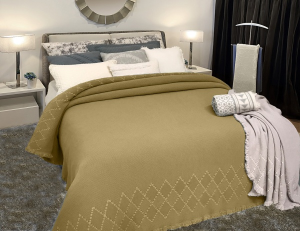 Покривало Matilde 230x270 см La Nuit гірчичний 