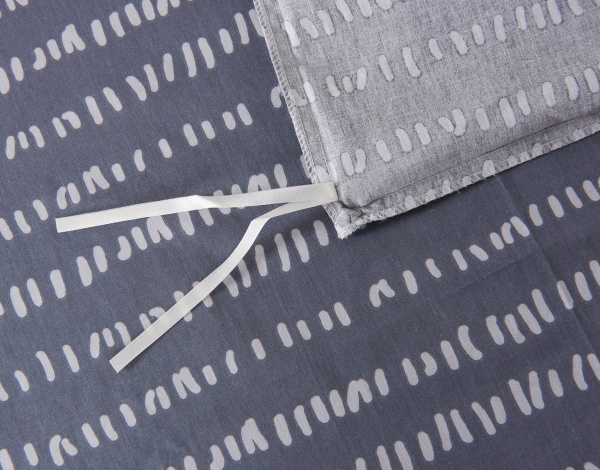 Комплект постельного белья Corina 2 серый с белым La Nuit 