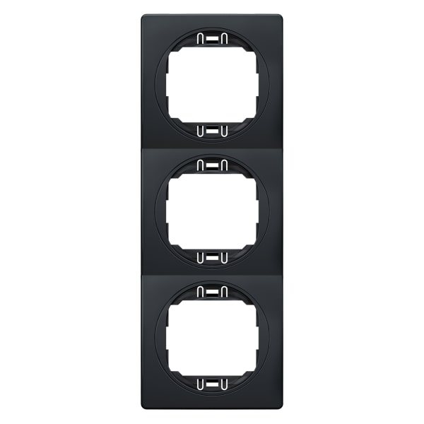 Рамка трехместная Aling-Conel Eon вертикальная черный E6713.EE