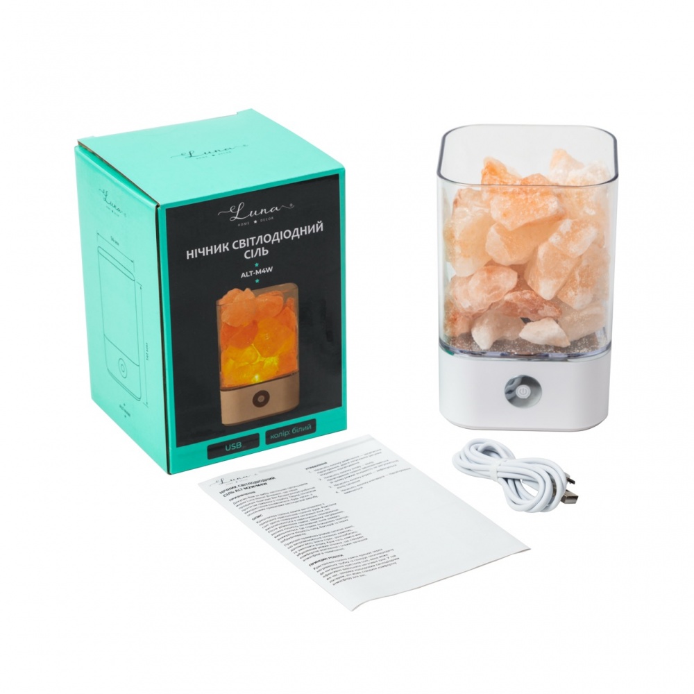 Настольная лампа соляная Luna Home 3 Вт белый ALT-M4W