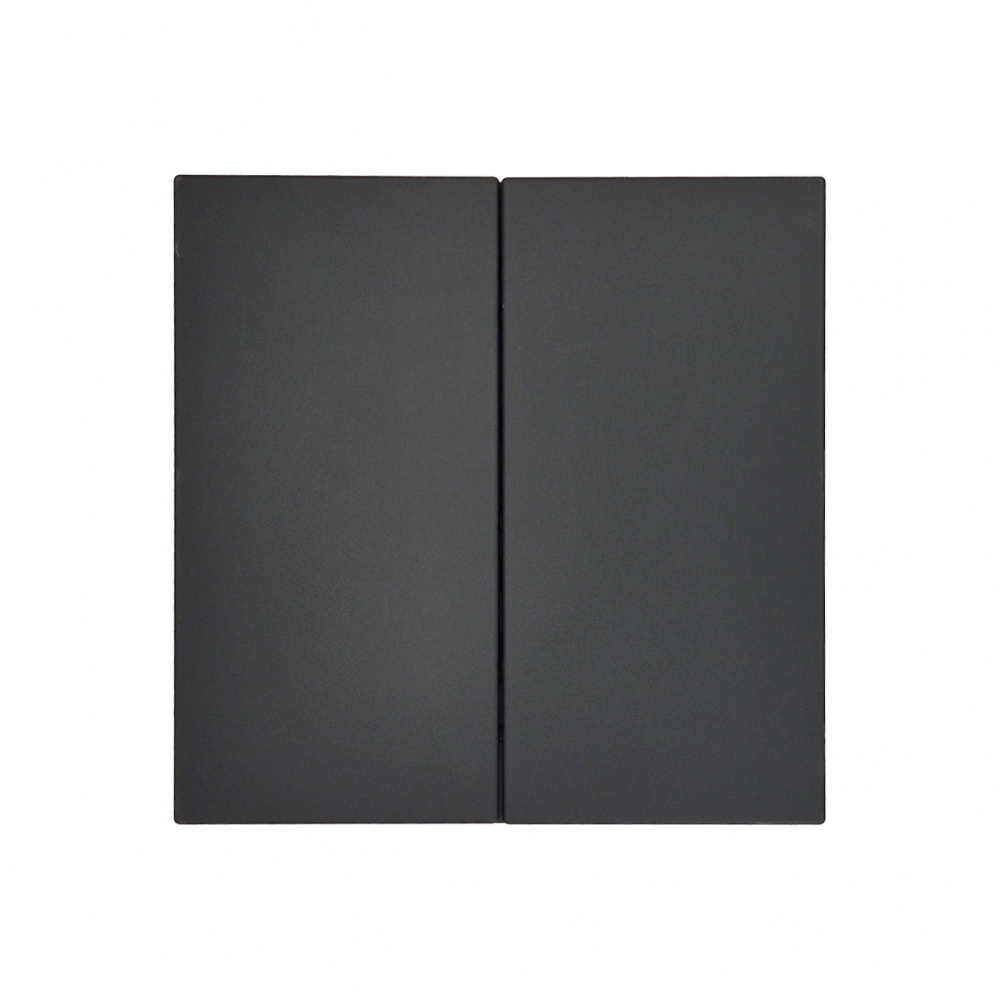 Вимикач двоклавішний HausMark INO без підсвітки чорний LS-2G-EU-Black