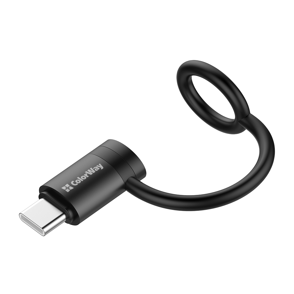 Адаптер із роз'ємами ColorWay USB-C To Lightning чорний black (CW-AD-CL2)